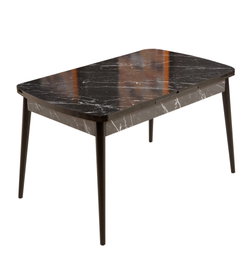 Hanah Home Mesa de Comedor Extensible Bendir - Negro y Blanco